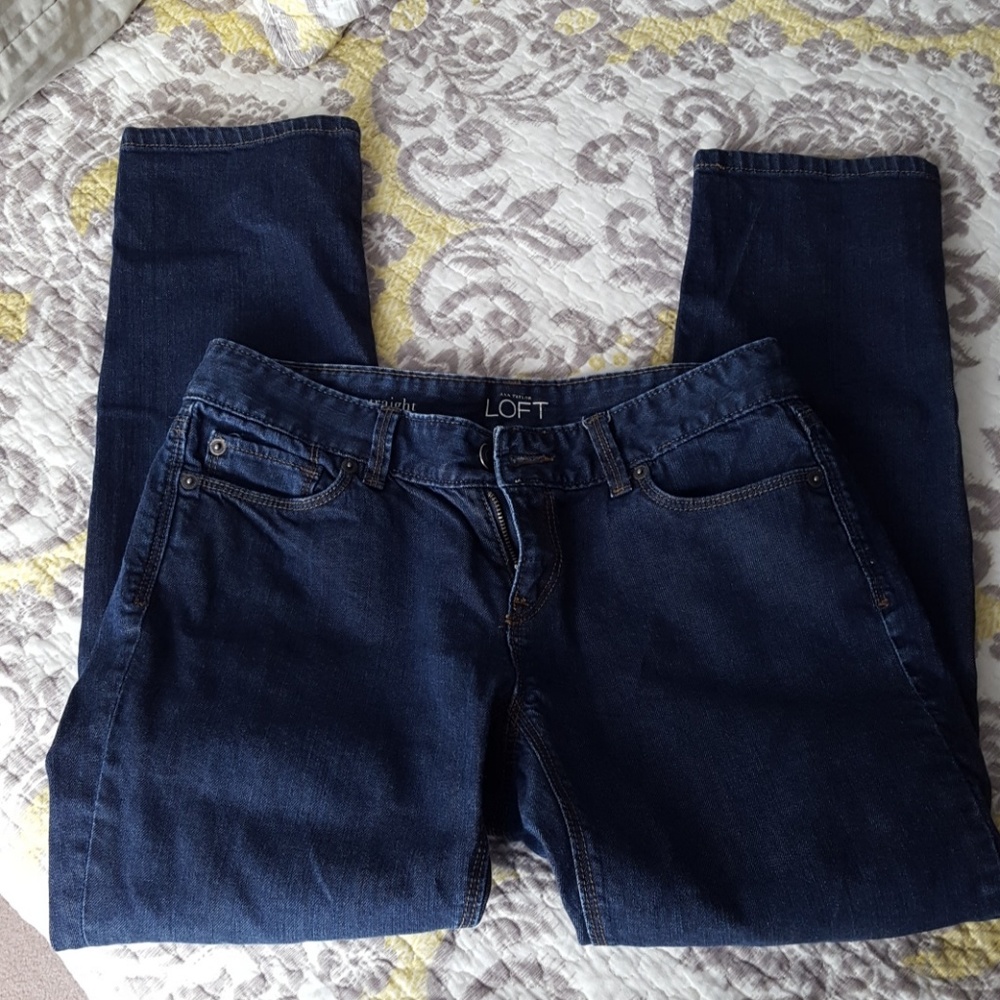 Loft Straight Curvy Size 4p jeans